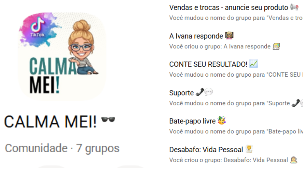 Comunidade Calma MEI no WhatsApp